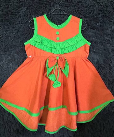 Girl Orange Frock