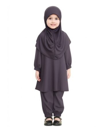 Girl white Gown+Skaff